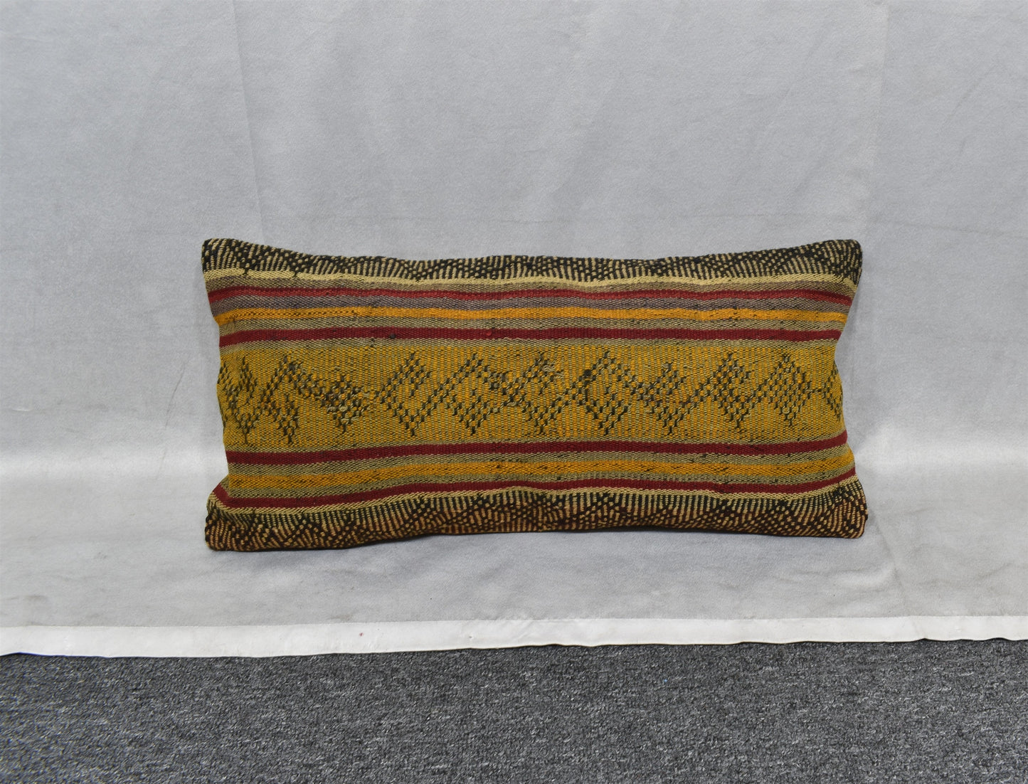 Yeni El Dokuma Dekoratif Lumbar Kilim Kırlent Yastık Kılıfı 6597