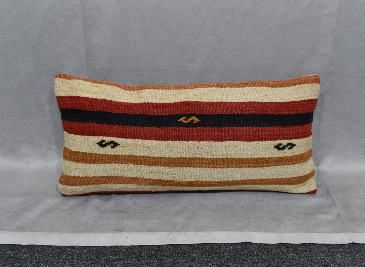 Yeni El Dokuma Dekoratif Lumbar Kilim Kırlent Yastık Kılıfı 6603