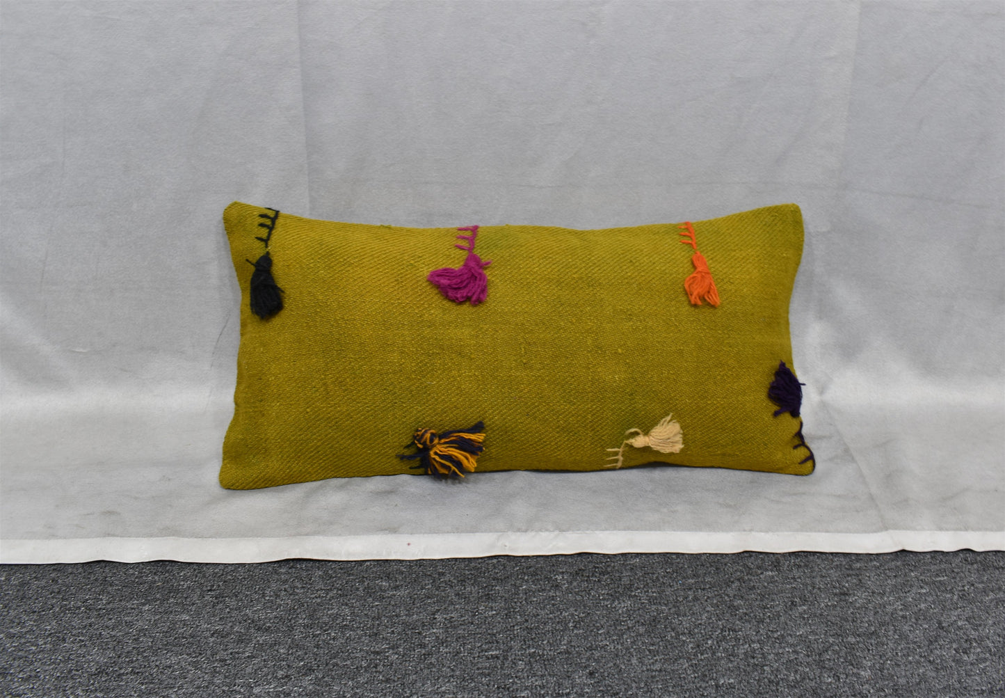 Yeni El Dokuma Dekoratif Lumbar Kilim Kırlent Yastık Kılıfı 6607