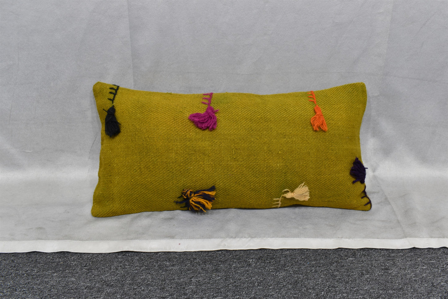 Yeni El Dokuma Dekoratif Lumbar Kilim Kırlent Yastık Kılıfı 6607