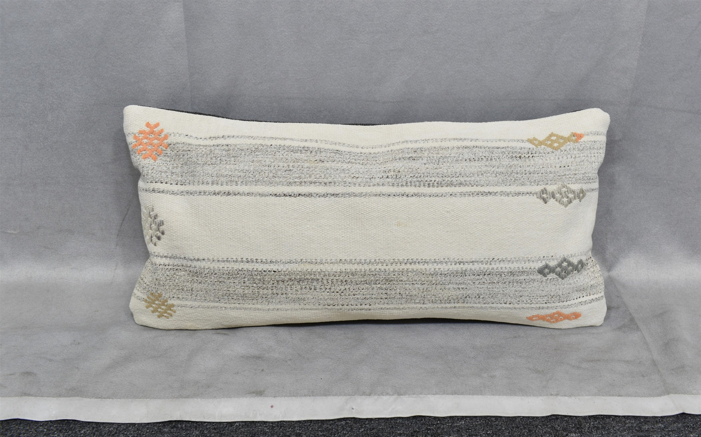 Yeni El Dokuma Dekoratif Lumbar Kilim Kırlent Yastık Kılıfı 6609