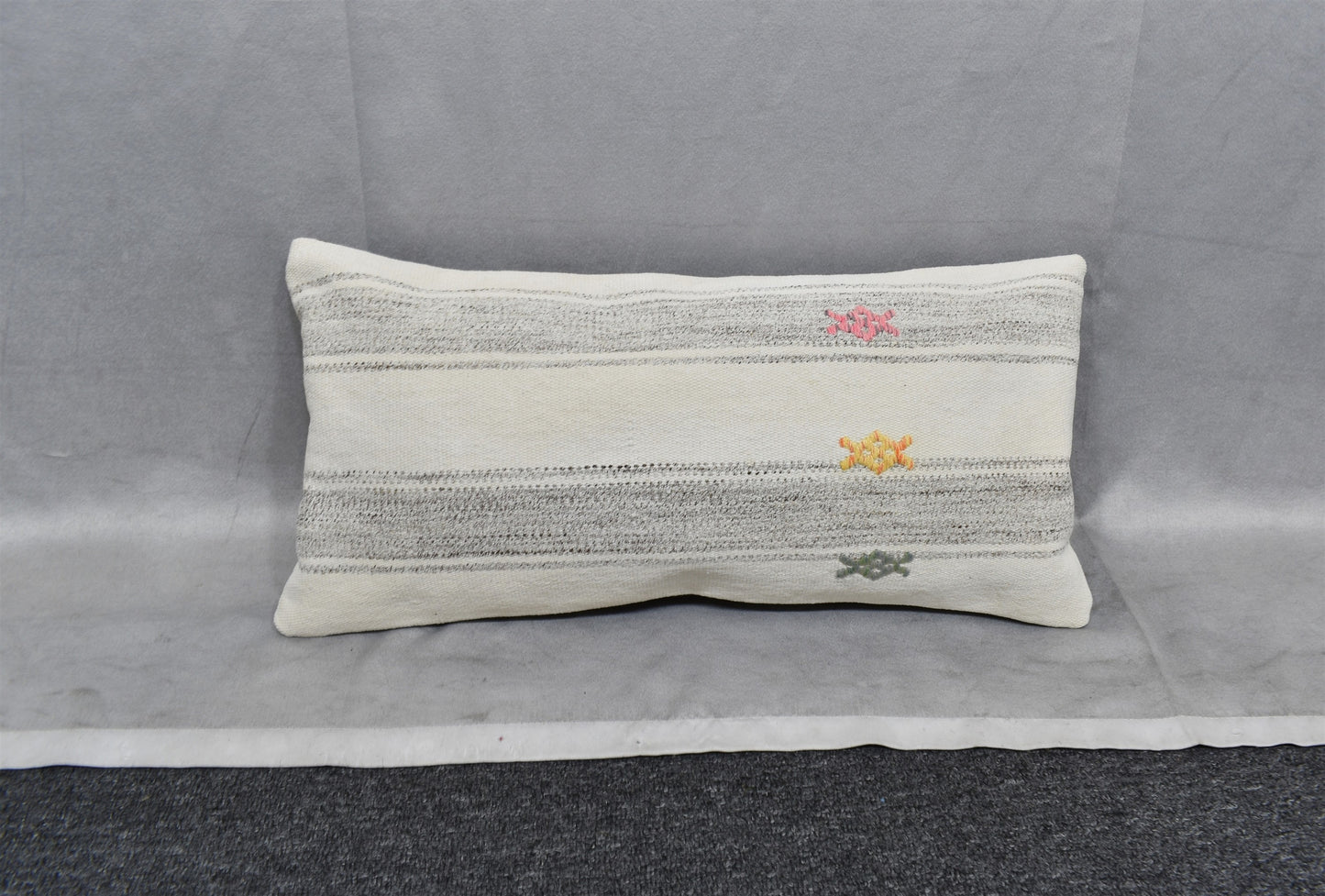 Yeni El Dokuma Dekoratif Lumbar Kilim Kırlent Yastık Kılıfı 6619
