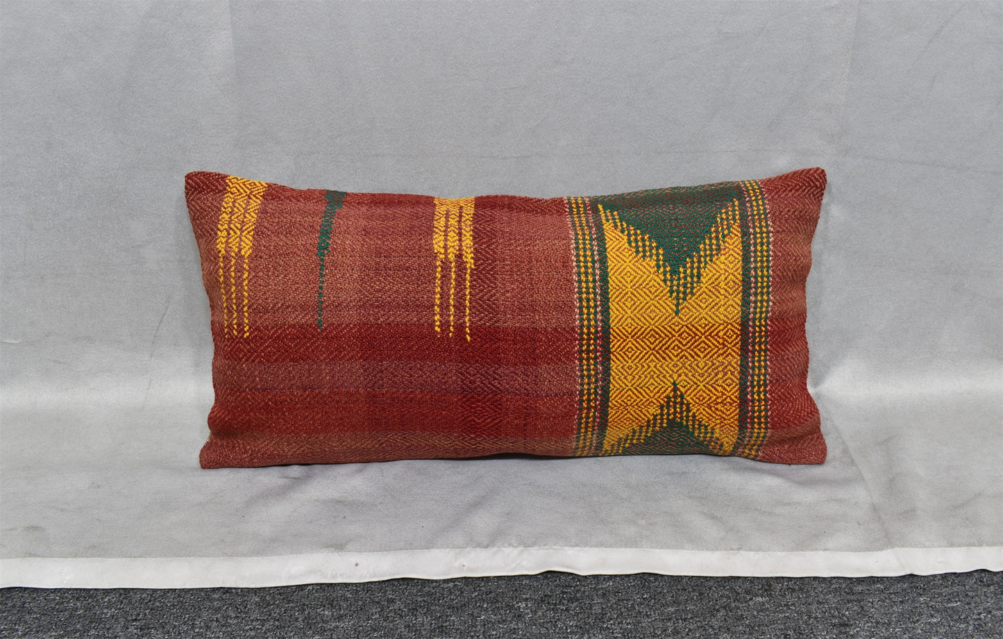 Yeni El Dokuma Dekoratif Lumbar Kilim Kırlent Yastık Kılıfı 6634