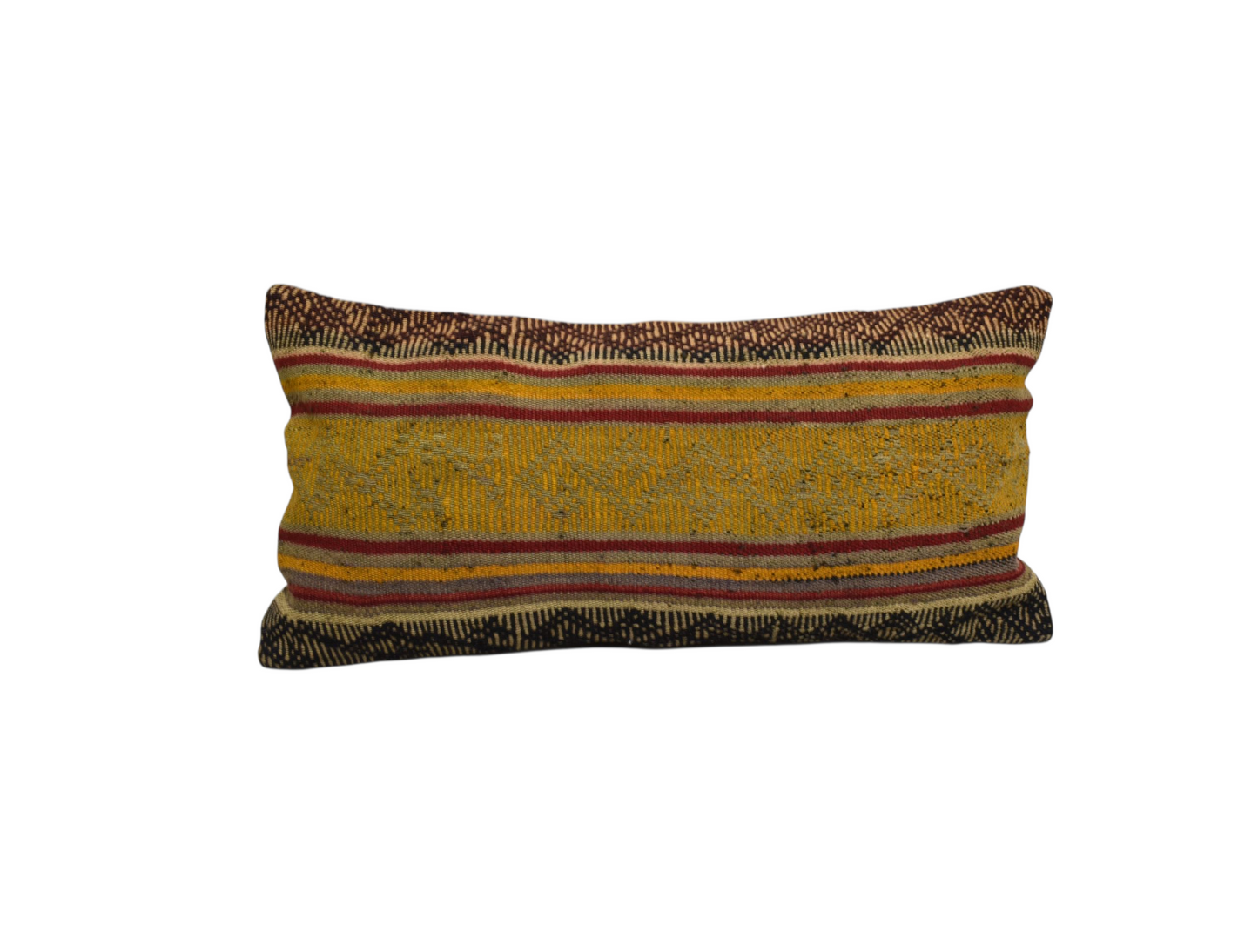 Yeni El Dokuma Dekoratif Lumbar Kilim Kırlent Yastık Kılıfı 6635