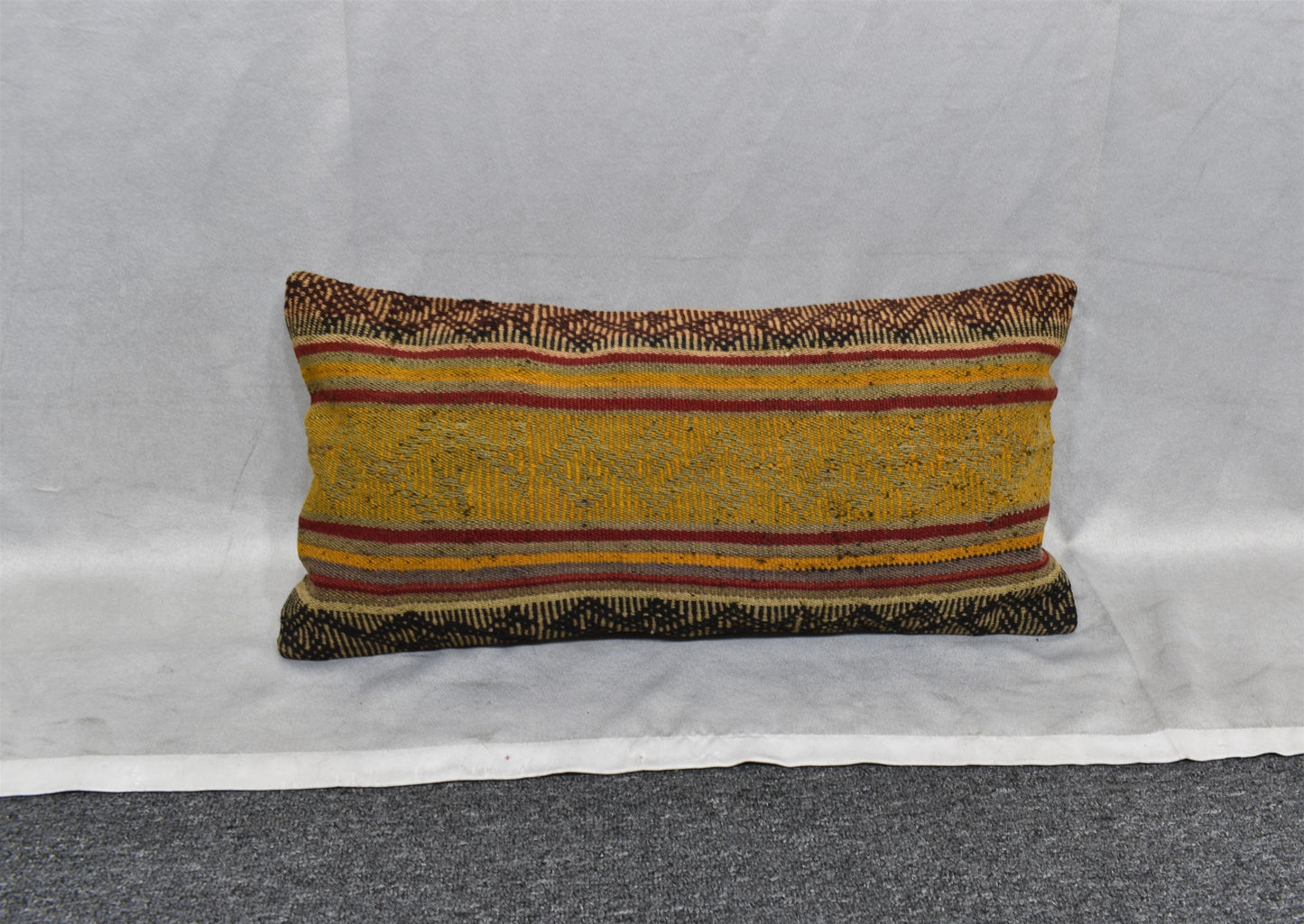Yeni El Dokuma Dekoratif Lumbar Kilim Kırlent Yastık Kılıfı 6635