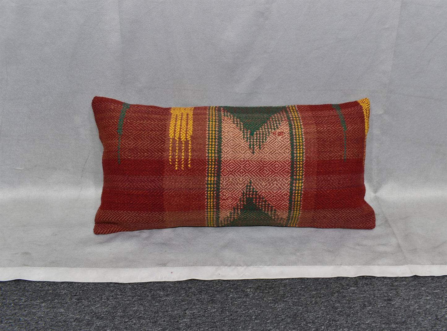 Yeni El Dokuma Dekoratif Lumbar Kilim Kırlent Yastık Kılıfı 6644