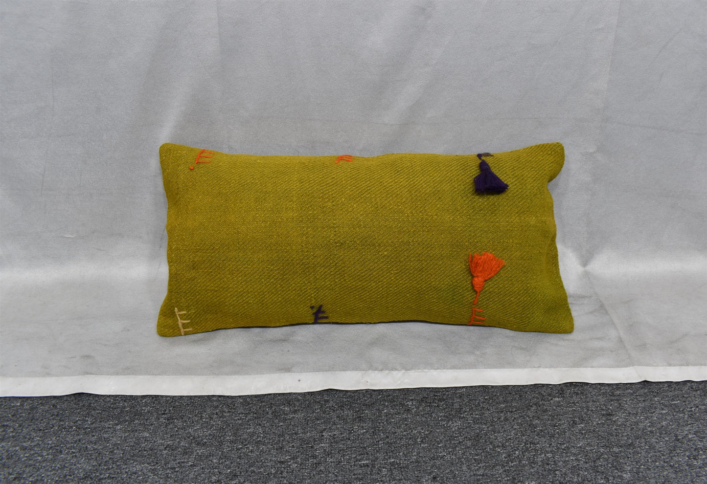 Yeni El Dokuma Dekoratif Lumbar Kilim Kırlent Yastık Kılıfı 6645
