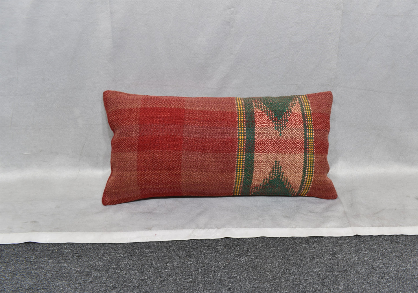 Yeni El Dokuma Dekoratif Lumbar Kilim Kırlent Yastık Kılıfı 6653
