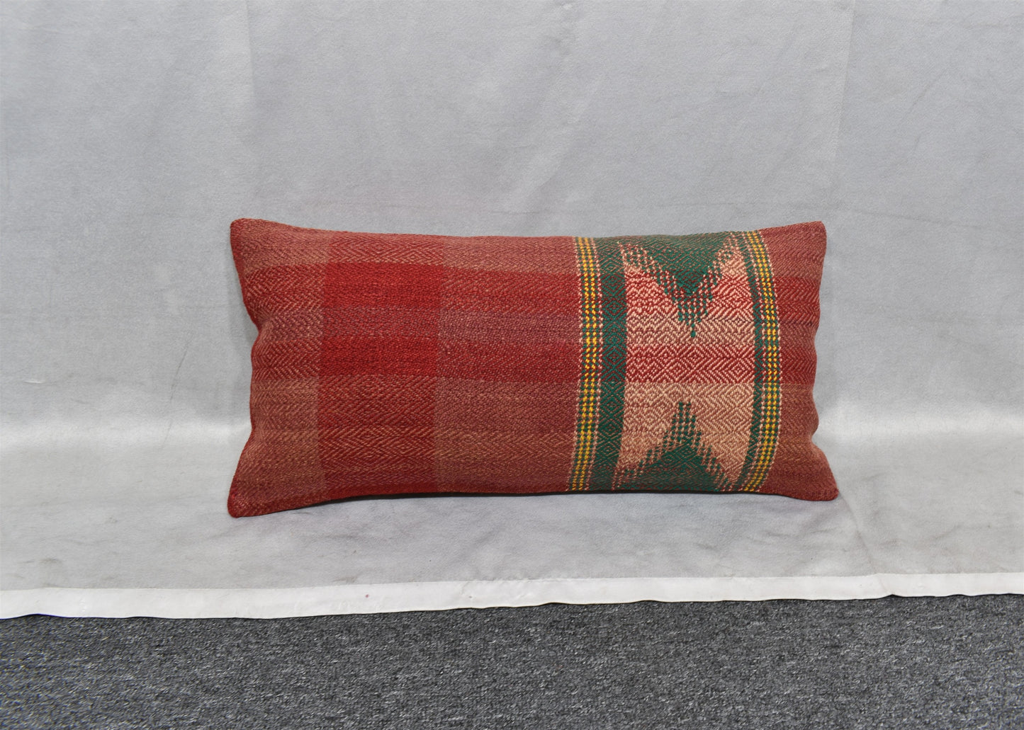 Yeni El Dokuma Dekoratif Lumbar Kilim Kırlent Yastık Kılıfı 6653