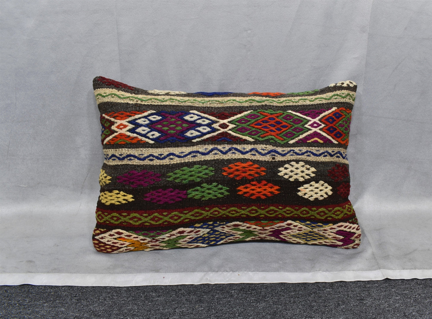 Yeni El Dokuma Dekoratif Kilim Kırlent Yastık Kılıfı 6662