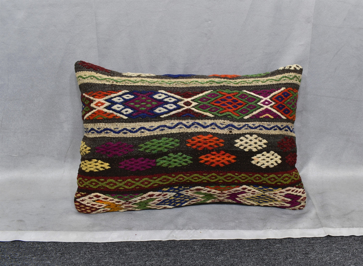 Yeni El Dokuma Dekoratif Kilim Kırlent Yastık Kılıfı 6662