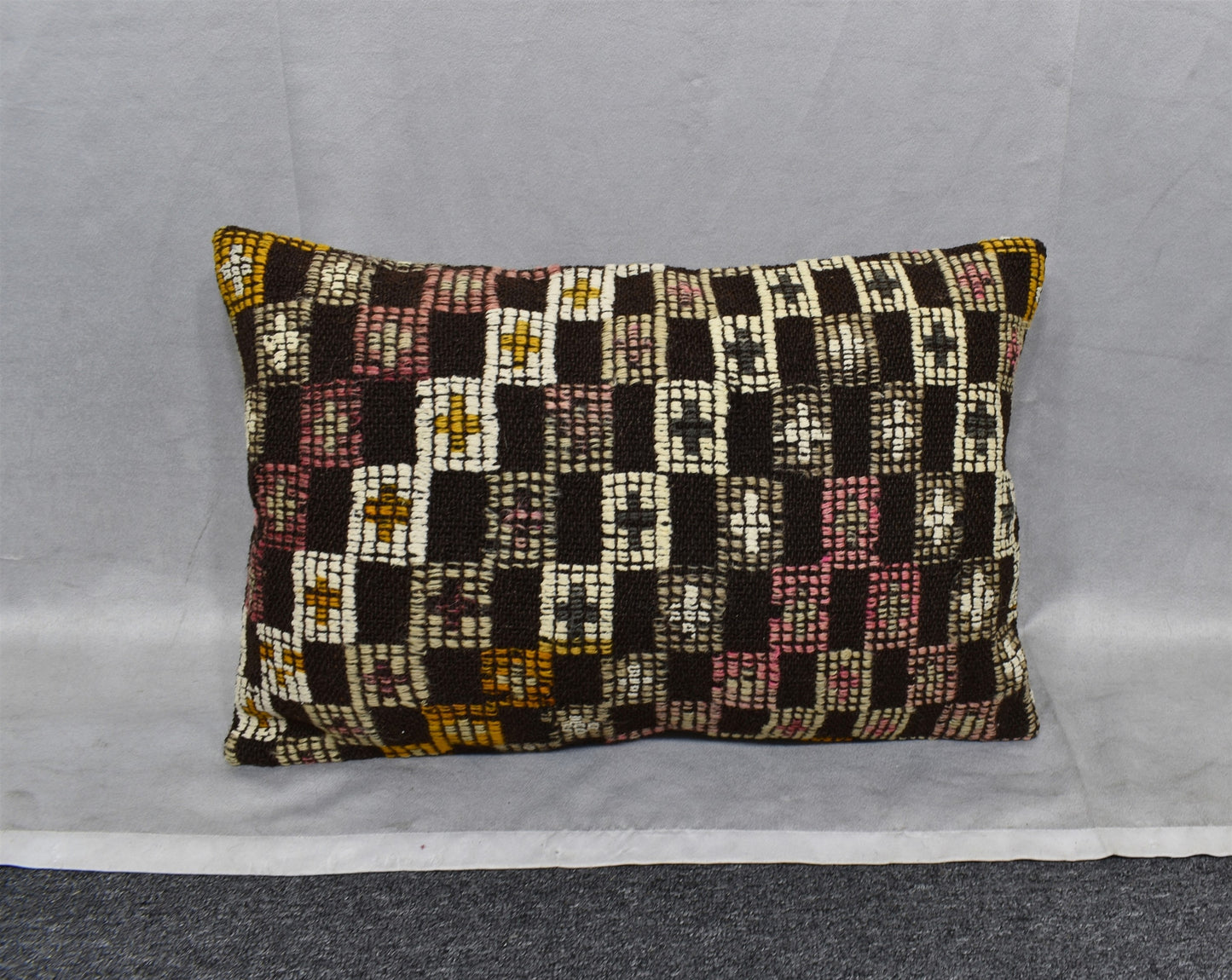 Yeni El Dokuma Dekoratif Kilim Kırlent Yastık Kılıfı 6674
