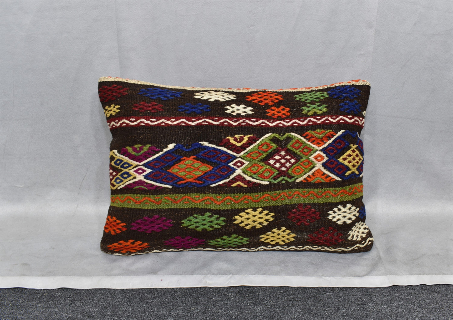 Yeni El Dokuma Dekoratif Kilim Kırlent Yastık Kılıfı 6685