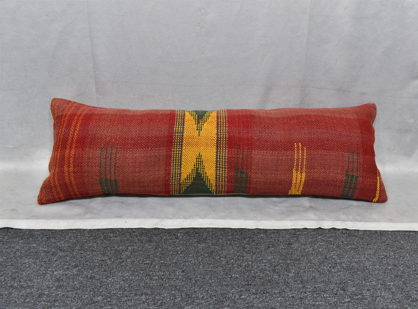 Yeni El Dokuma Dekoratif Lumbar Kilim Kırlent Yastık Kılıfı 6688
