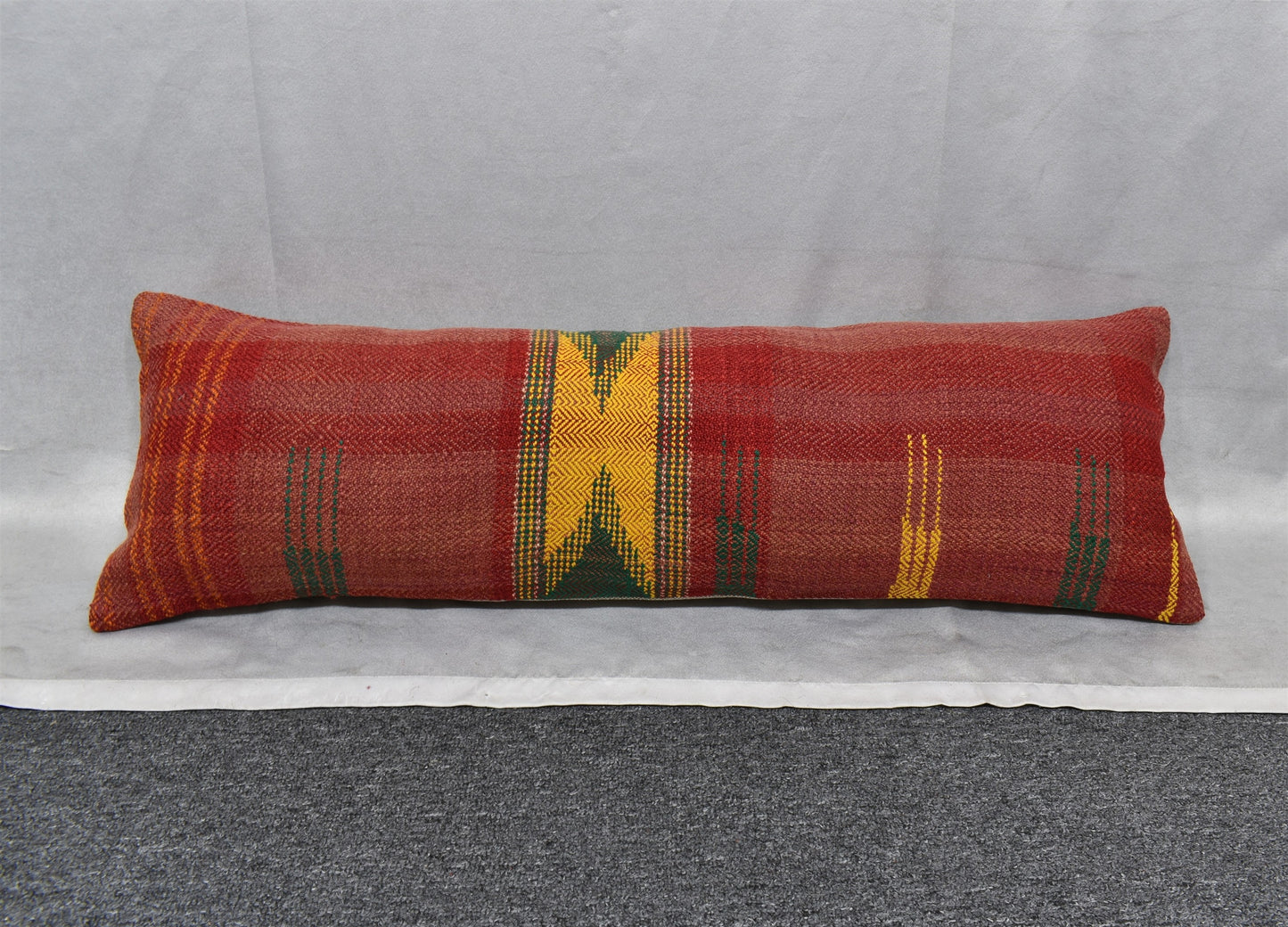 Yeni El Dokuma Dekoratif Lumbar Kilim Kırlent Yastık Kılıfı 6688