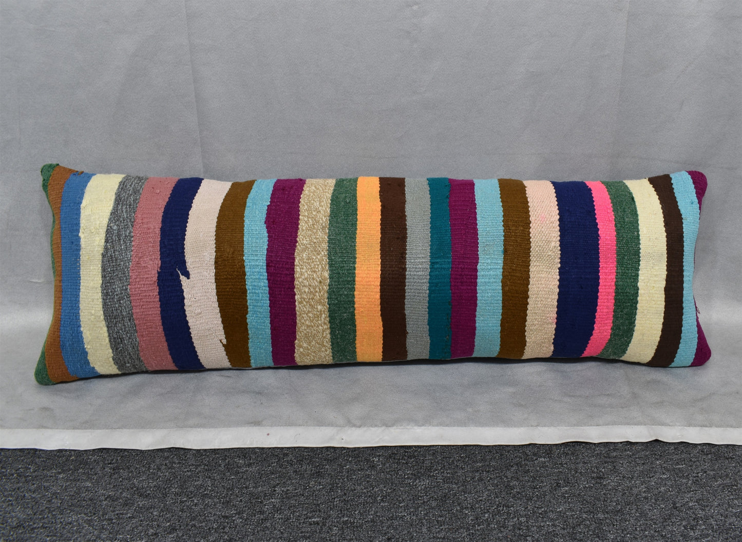 Yeni El Dokuma Dekoratif Lumbar Kilim Kırlent Yastık Kılıfı 6691