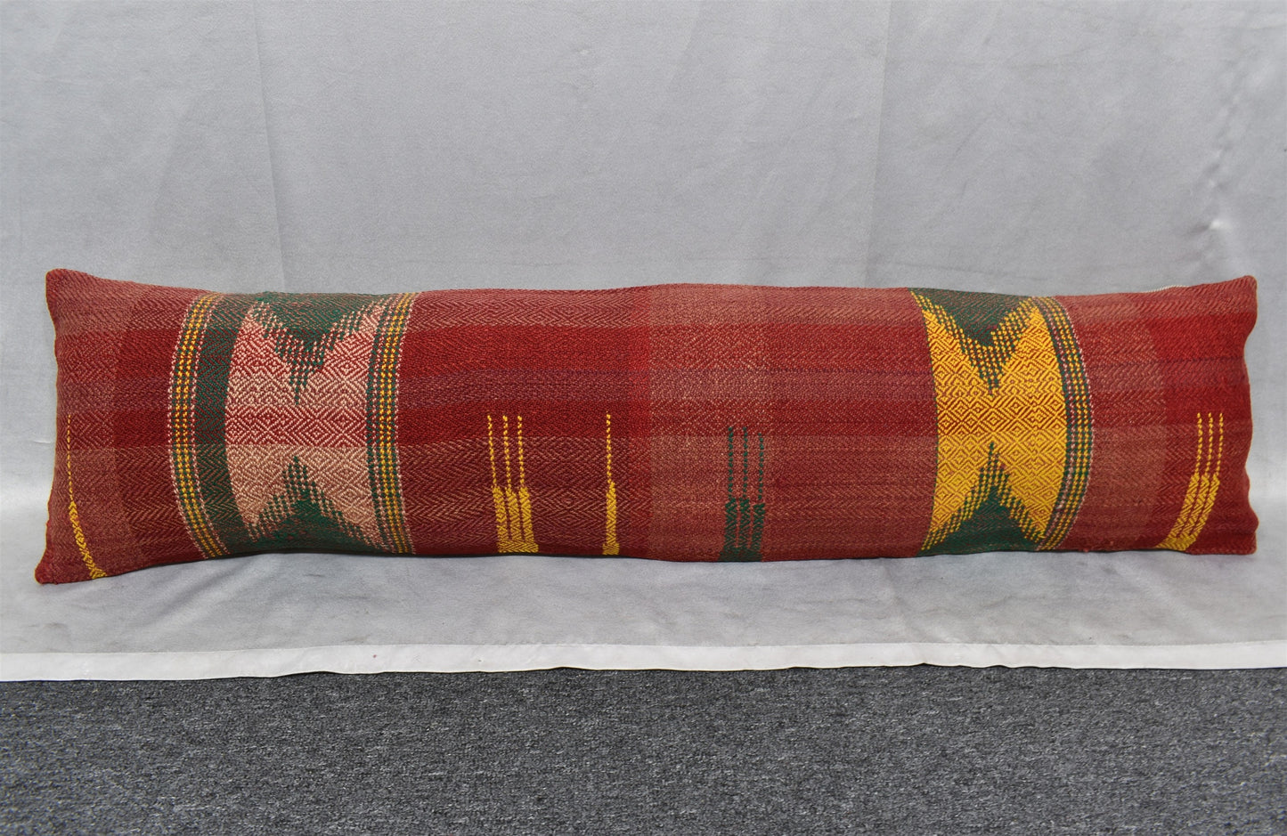 Yeni El Dokuma Dekoratif Lumbar Kilim Kırlent Yastık Kılıfı 6693