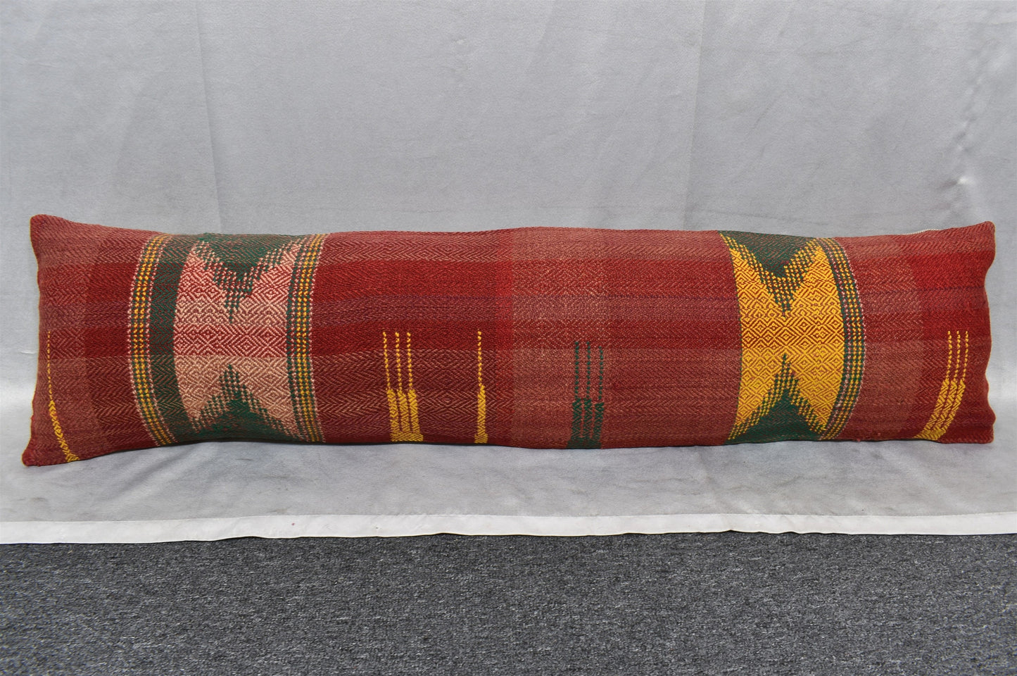 Yeni El Dokuma Dekoratif Lumbar Kilim Kırlent Yastık Kılıfı 6693