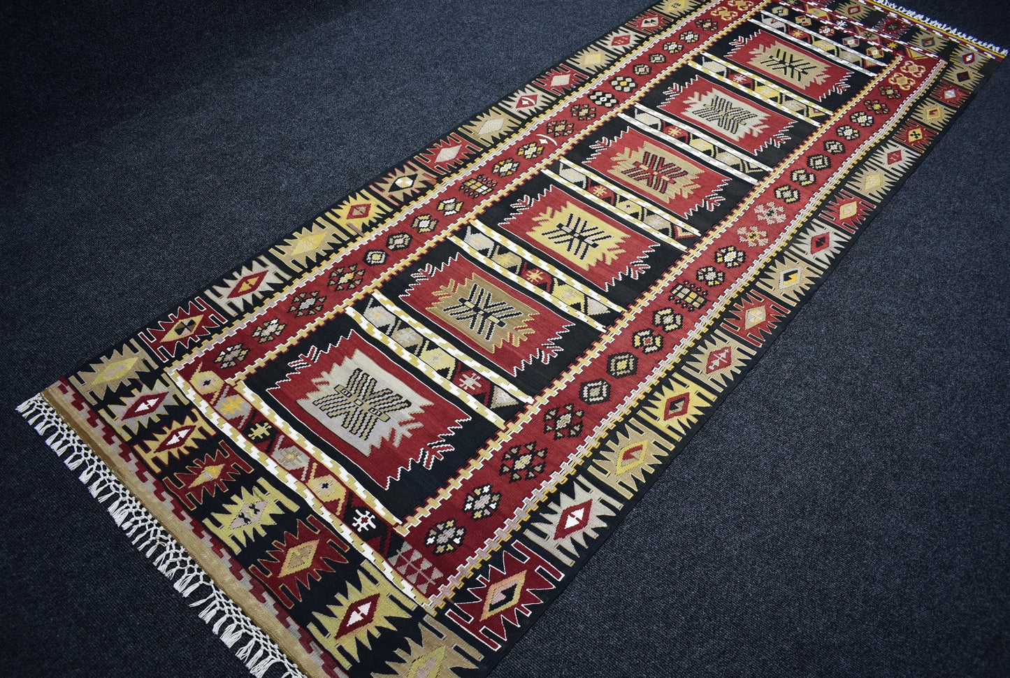 Yeni El Dokuma Otantik Karabağ Yolluk Yün Kilim 6934