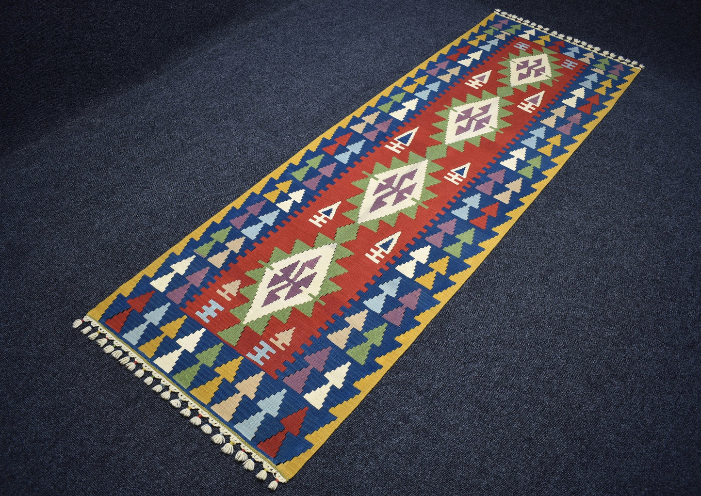 Yeni El Dokuma Eşsiz Pınarbaşı Kayseri Yolluk Yün Kilim 7002
