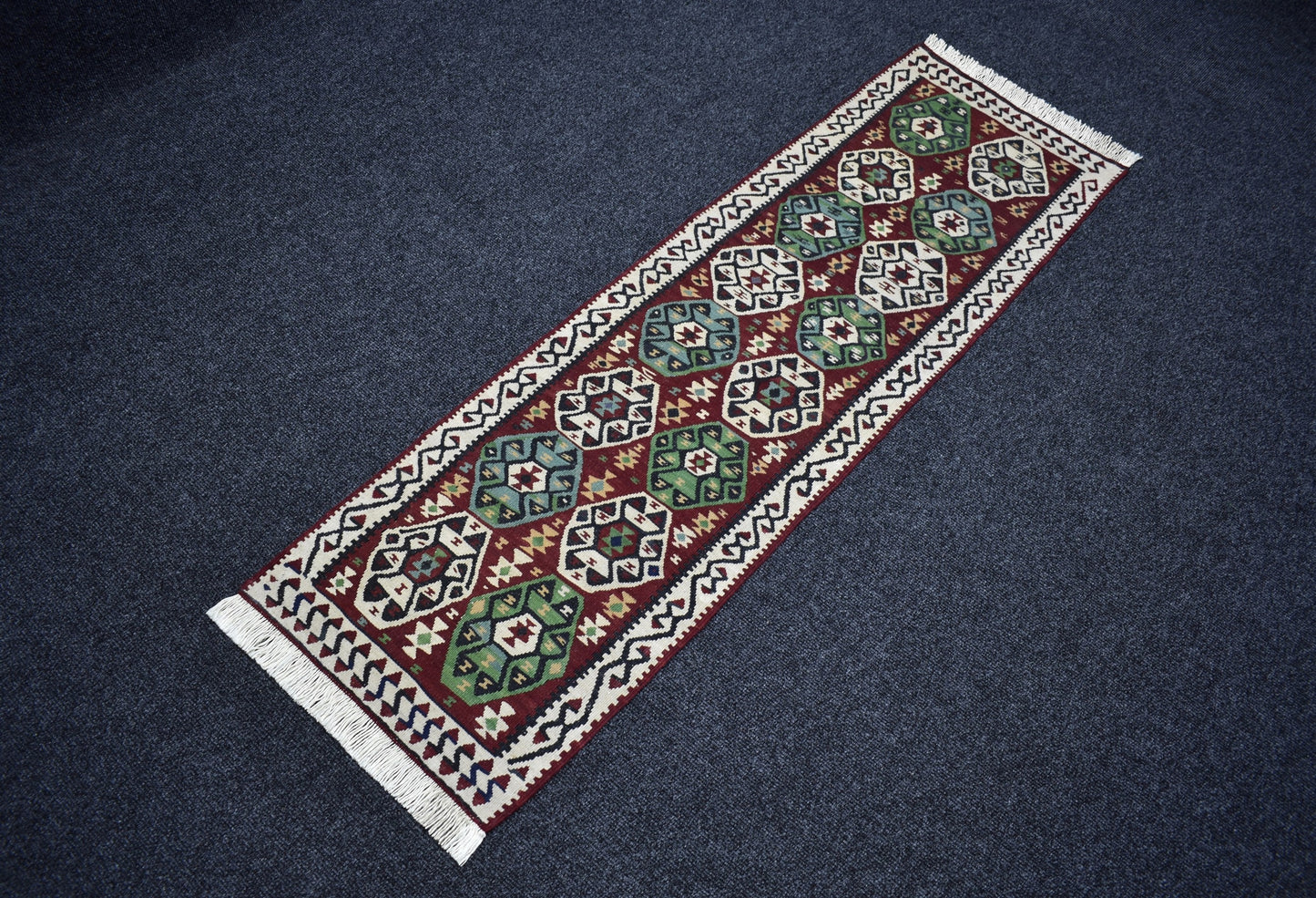 El Dokuma Otantik Doğu Anadolu Van Mini Yolluk Yün Kilim 7159