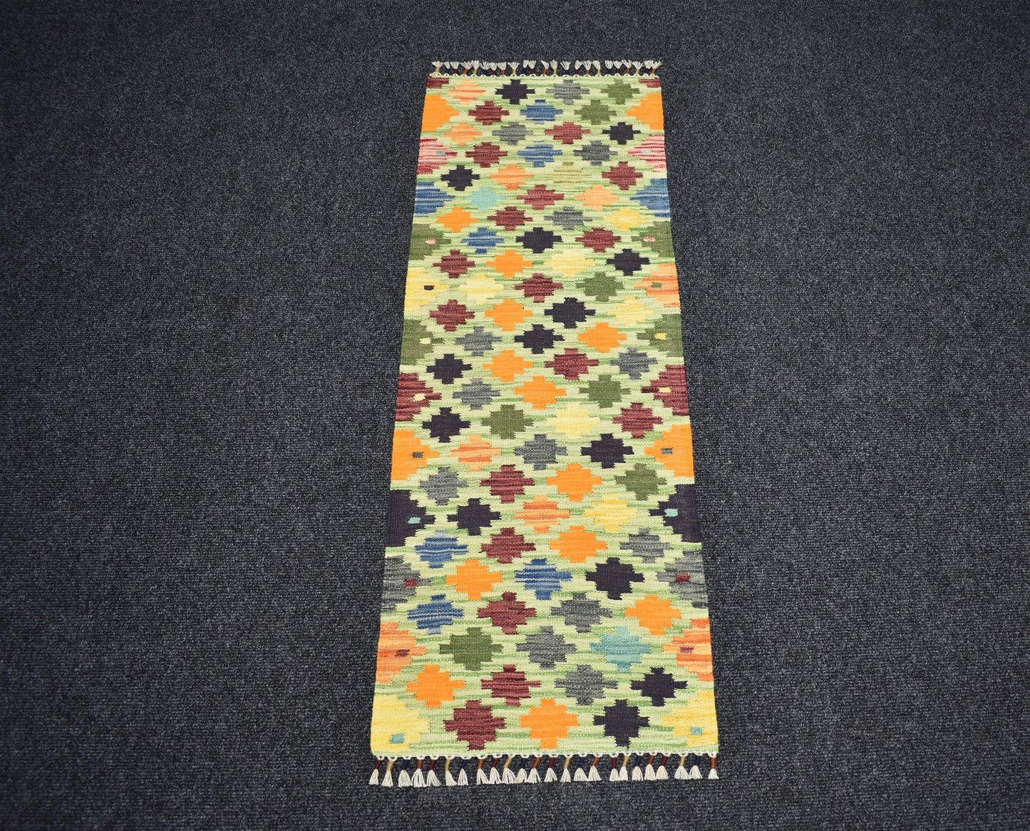 Yeni El Dokuma Cerit Yörükleri Meşhed İran Mini Yolluk Yün Kilim 7223