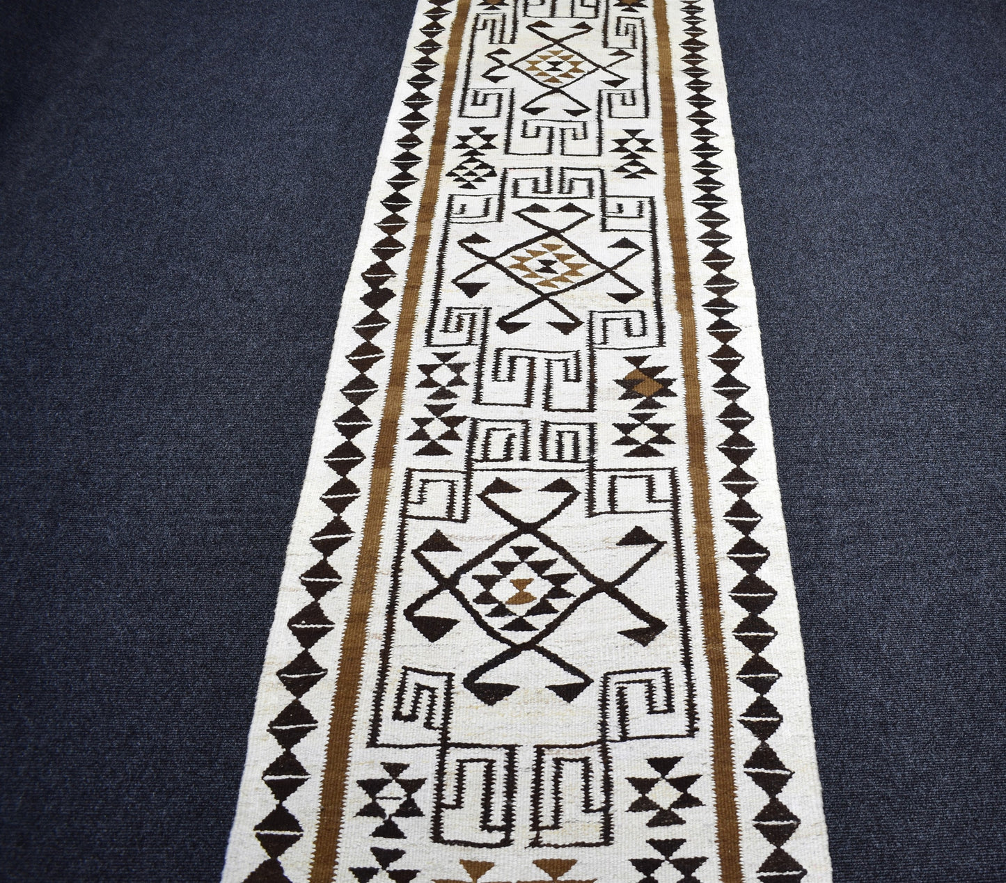 Vintage El Dokuma Nadir Naturel Herki Yolluk Yün Kilim 7232