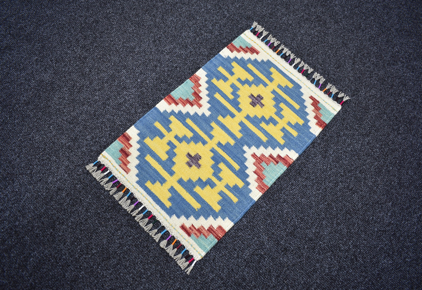 Yeni El Dokuma Otantik Cerit Yörükleri Meşhed İran Yün Kilim 7241