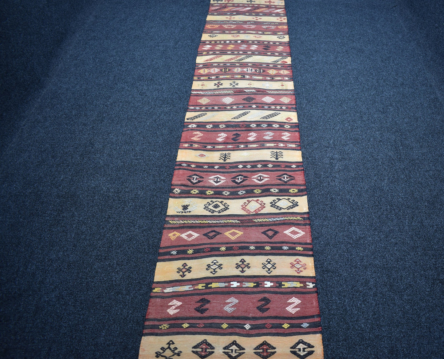 Vintage El Dokuması Şaheser Pastel Malatya Yolluk Yün Kilim 7249