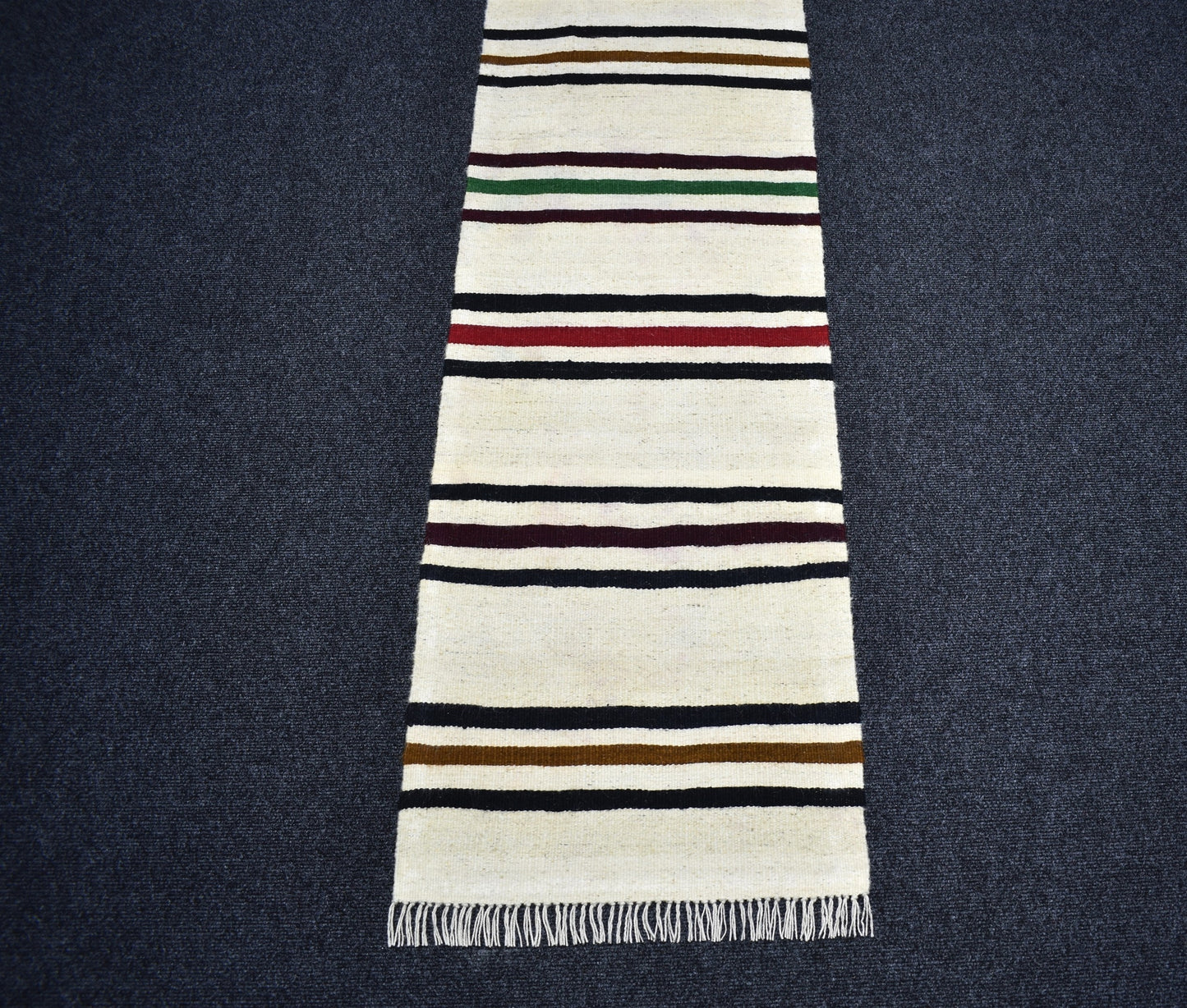 Yeni El Dokuma Çubuklu Yörük Yolluk Yün Kilim 7293