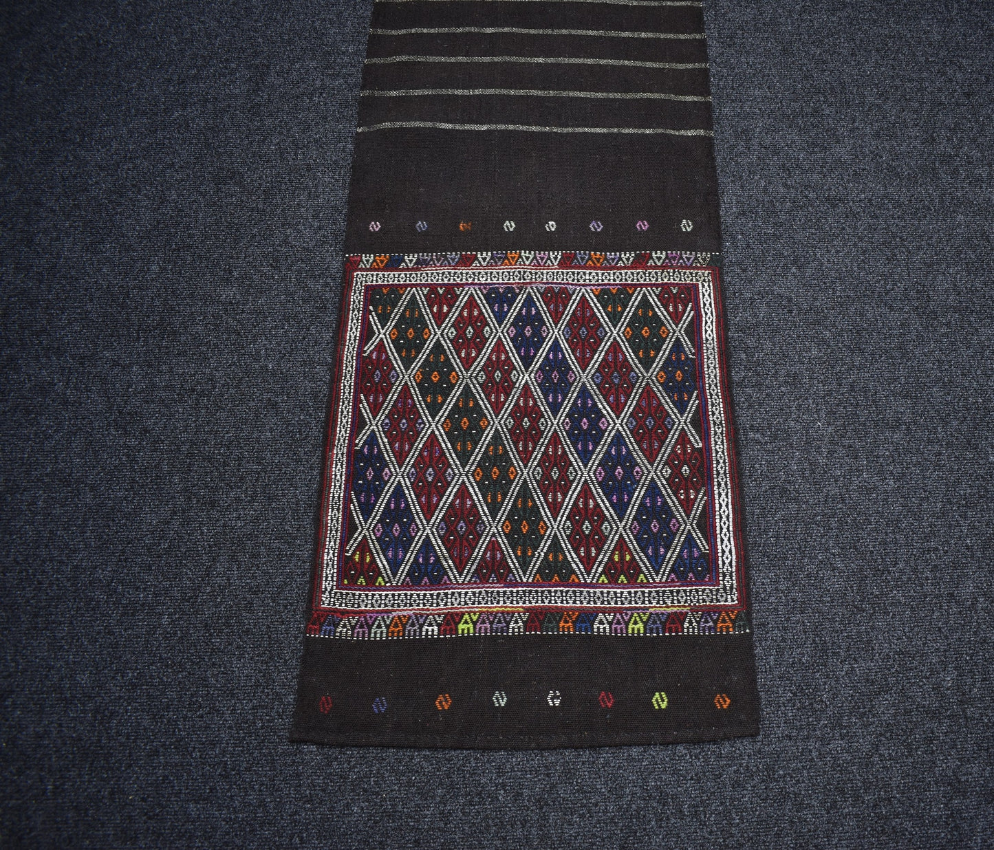 El Dokuma Nadir Geometrik Yörük Cecim Yolluk Yün Kilim 7301