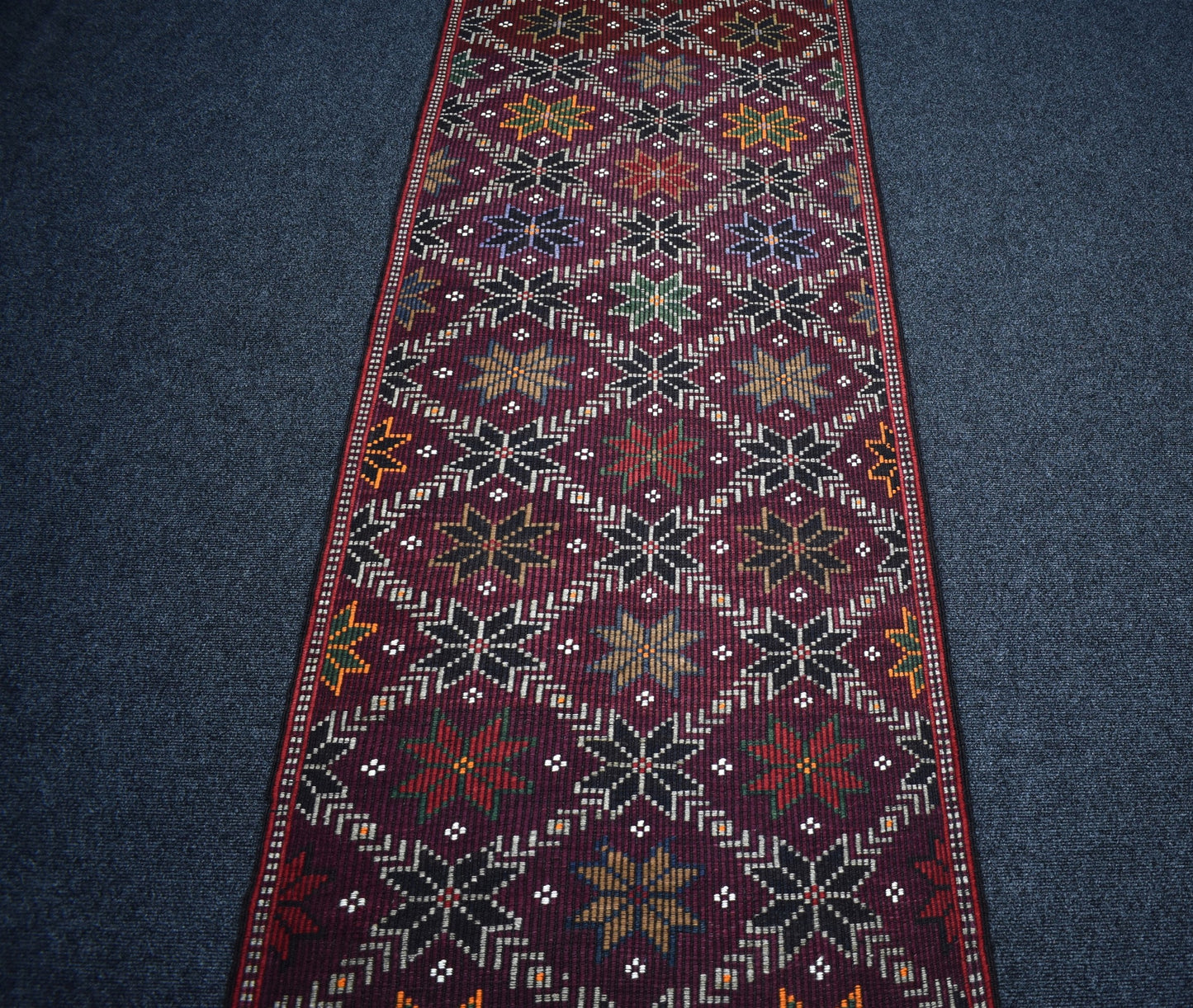 El Dokuma Ender Çiçekli Yörük Cecim Yolluk Yün Kilim 7308