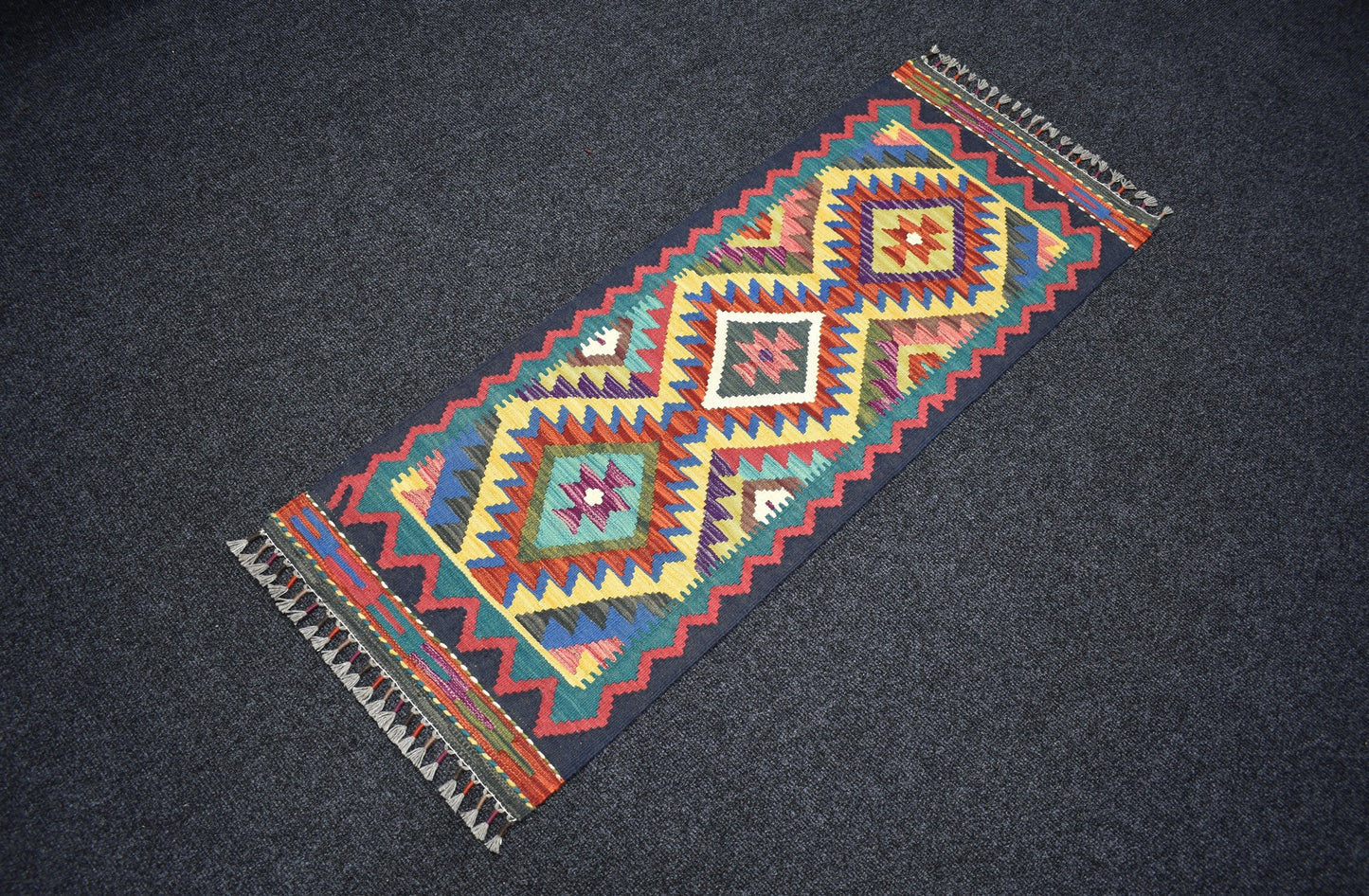 Yeni El Dokuma Cerit Yörükleri İran Meşhed Mini Yolluk Yün Kilim 7354