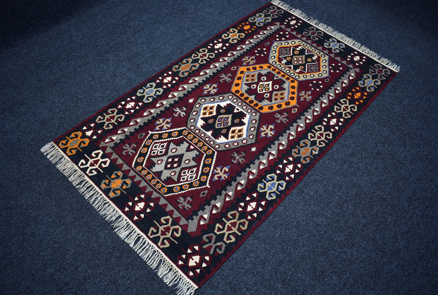 Antika El Dokuma Şaheser Sivas Gürün Yün Kilim 7403