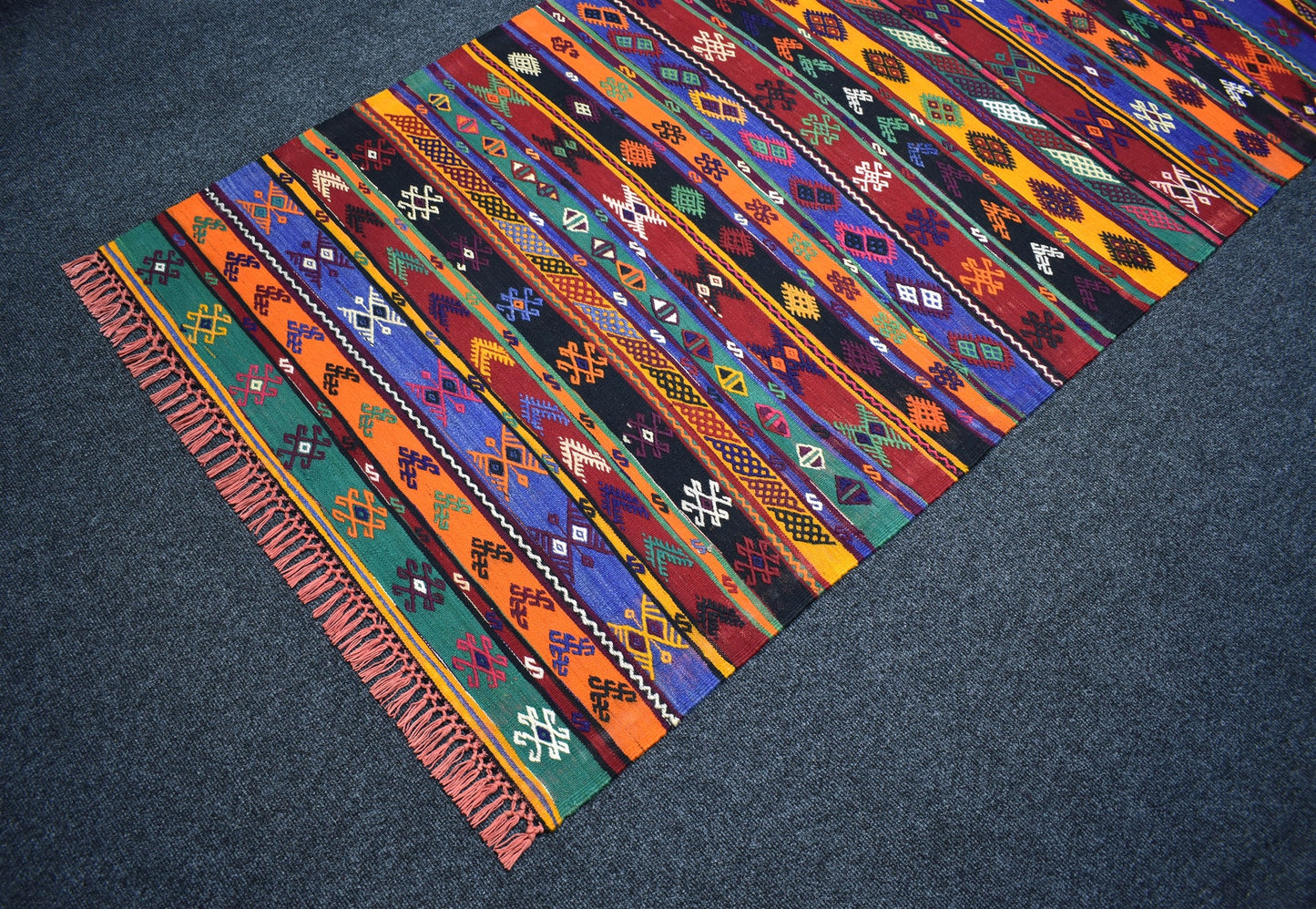 Yeni El Dokuma Şaheser Zara Sivas Yün Kilim 7468