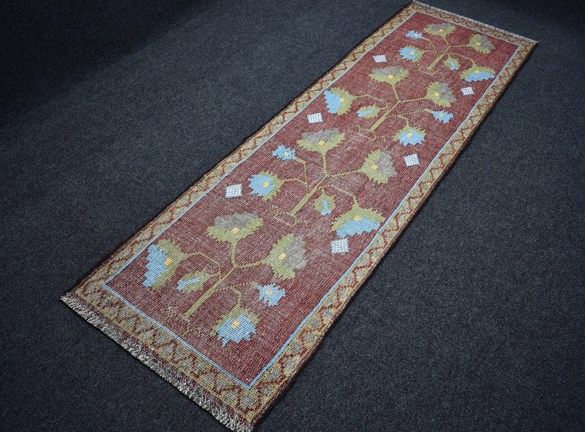 Yeni El Dokuma Ender Çiçekli Yörük Cecim Yolluk Bukleli Yün Kilim 7529