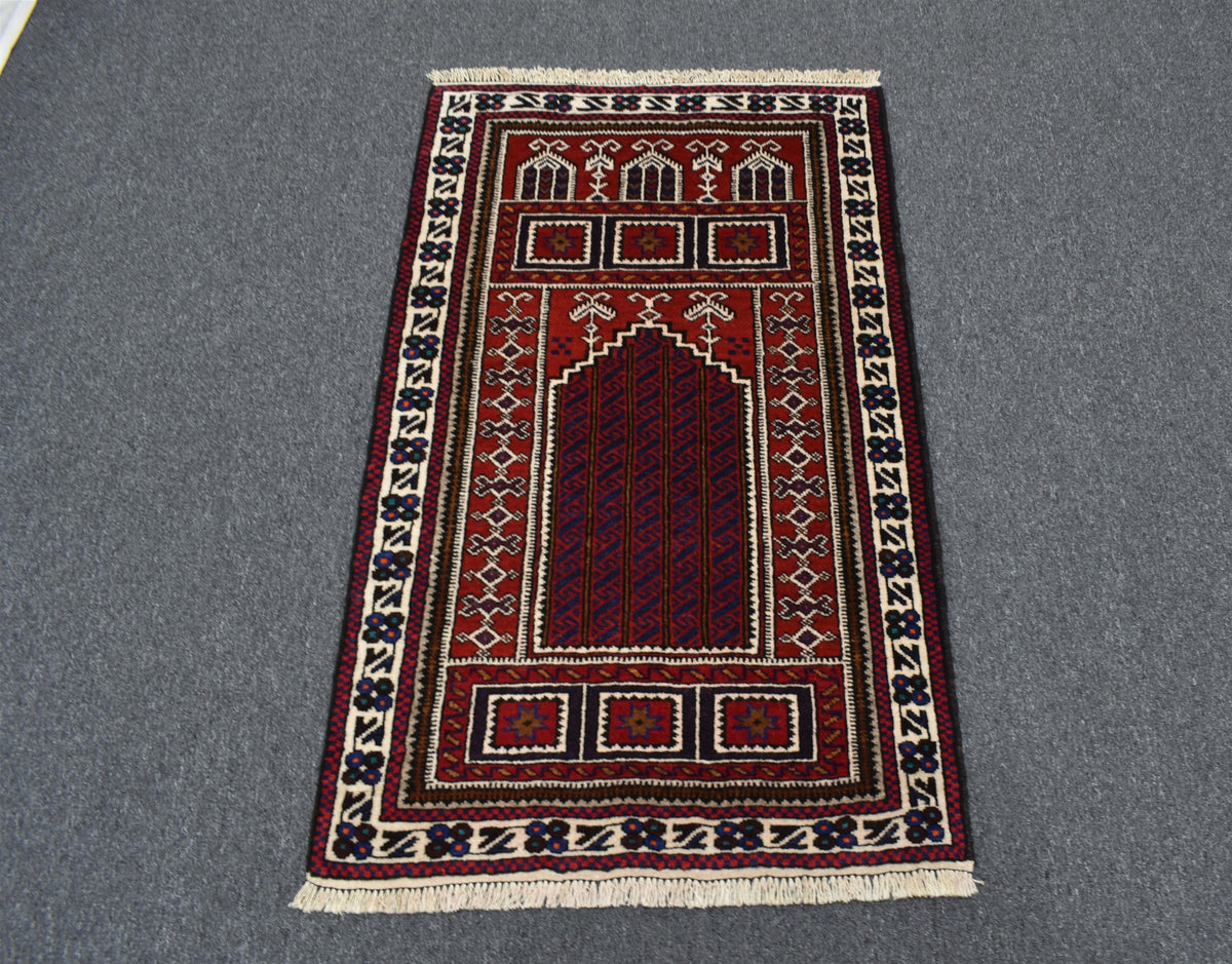 Yeni El Dokuma Seccade Namazlık Kemaliye Horasan Türkmenleri Yün Halı 7551