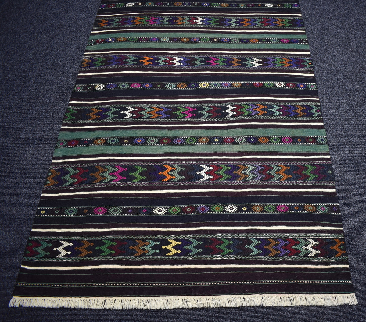 Yeni El Dokuma Nadide Otantik Yağcıbedir Balıkesir Yün Kilim 7639