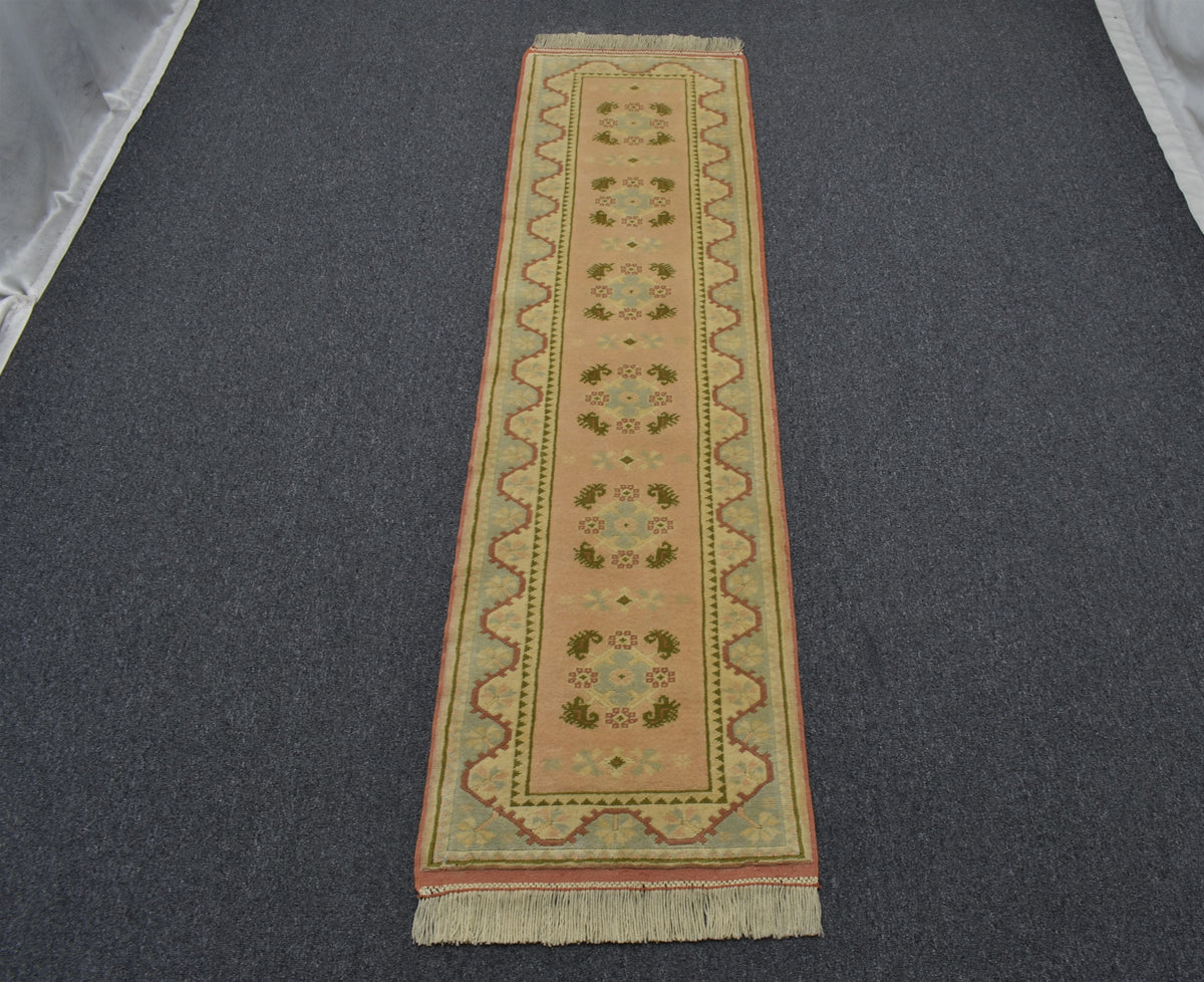 Yeni El Dokuma Pastel Bozalan Milas Yolluk Yün Halı 7674