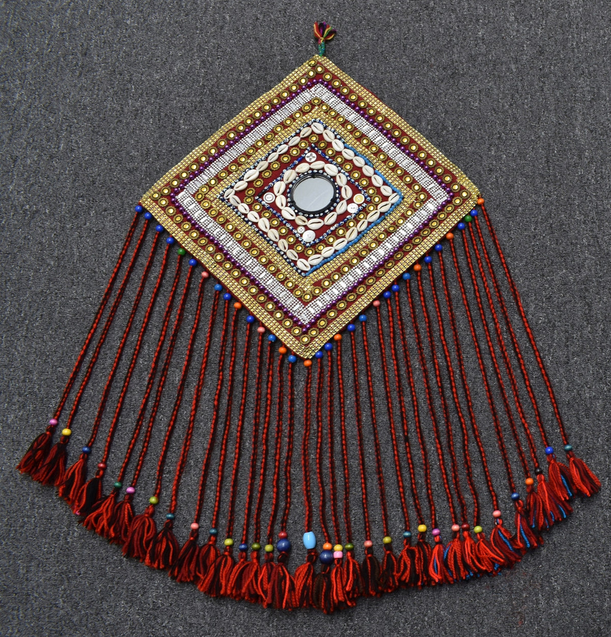 Yeni El Dokuma Şaheser Duvar Süsü Aynalı Yörük Kilim Nazarlık 7767