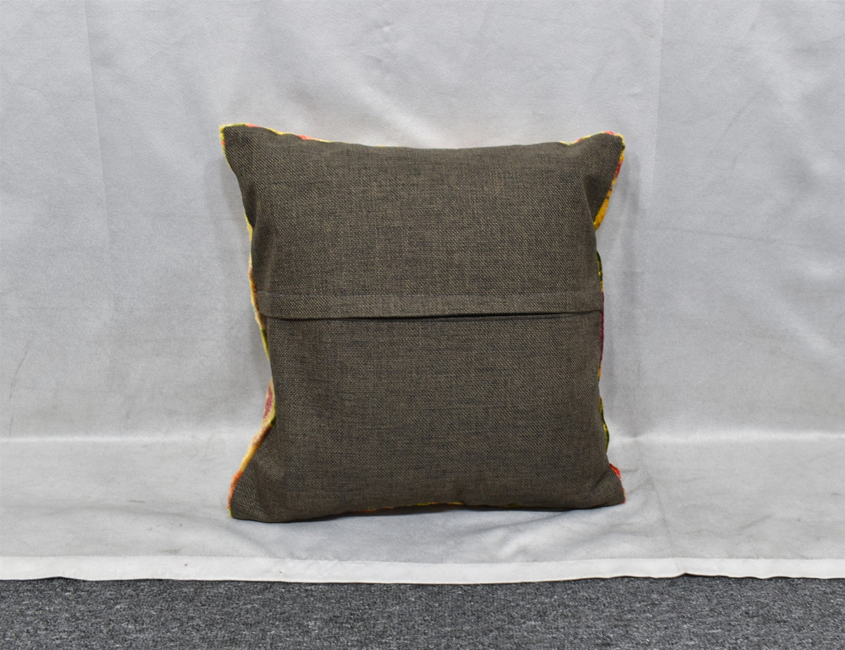 Yeni Kadife Dokuma Dekoratif Kilim Kırlent Yastık Kılıfı 7794