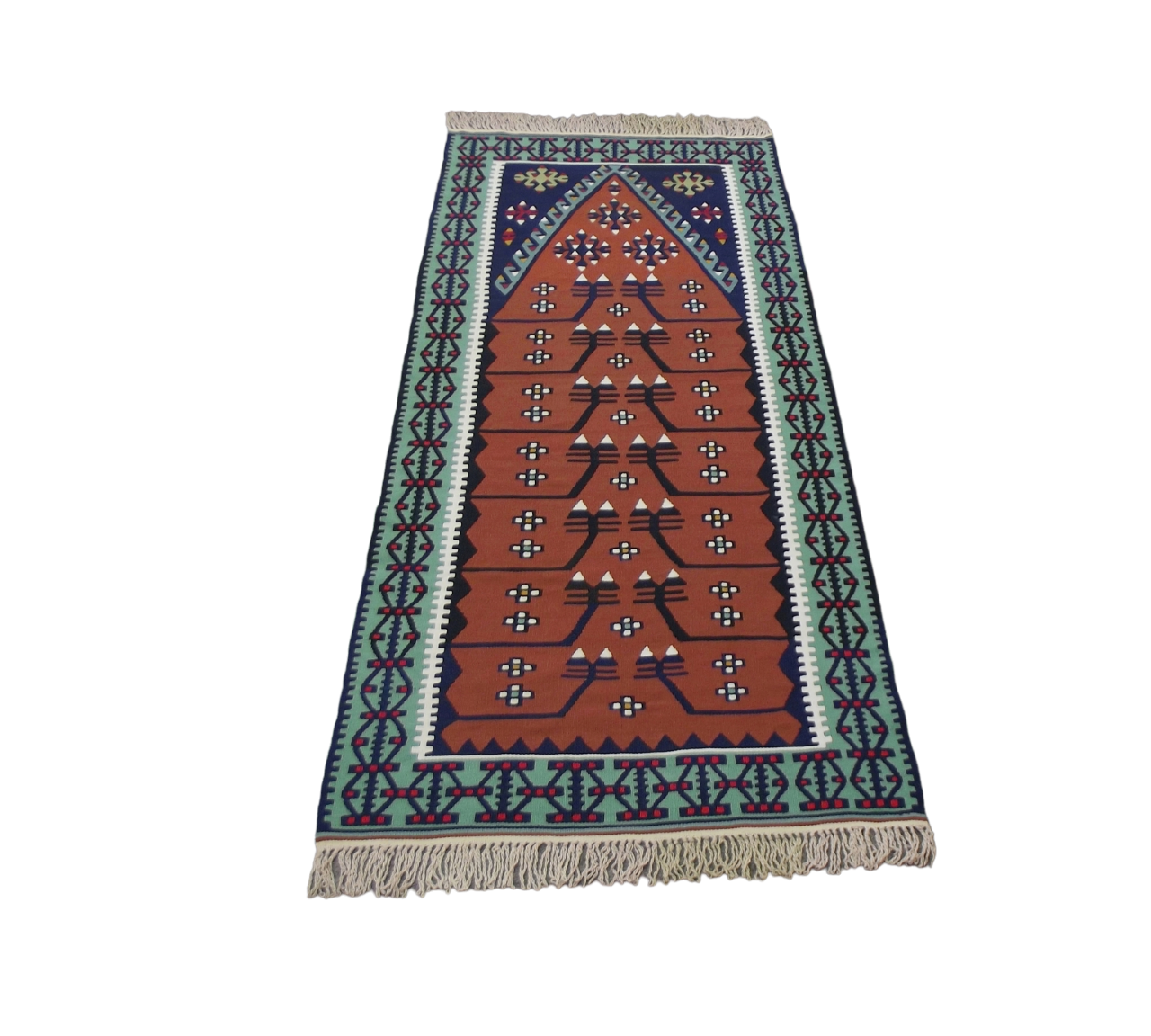 Yeni El Dokuma Otantik Mihraplı Kayseri Pınarbaşı Kilim 4533