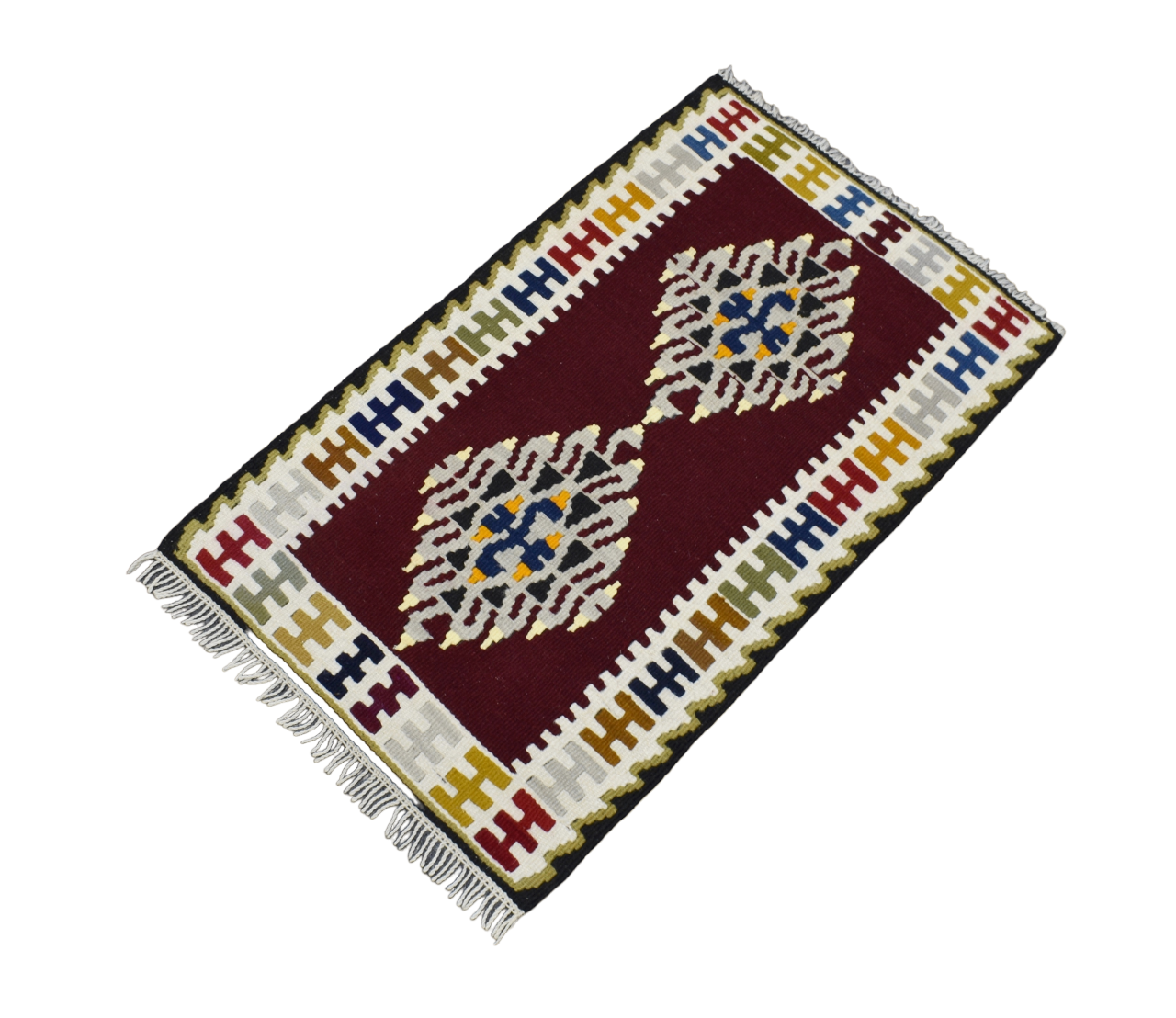 Yeni El Dokuma Enfes Elegant Hediyelik Yahyalı Yün Kilim 4565