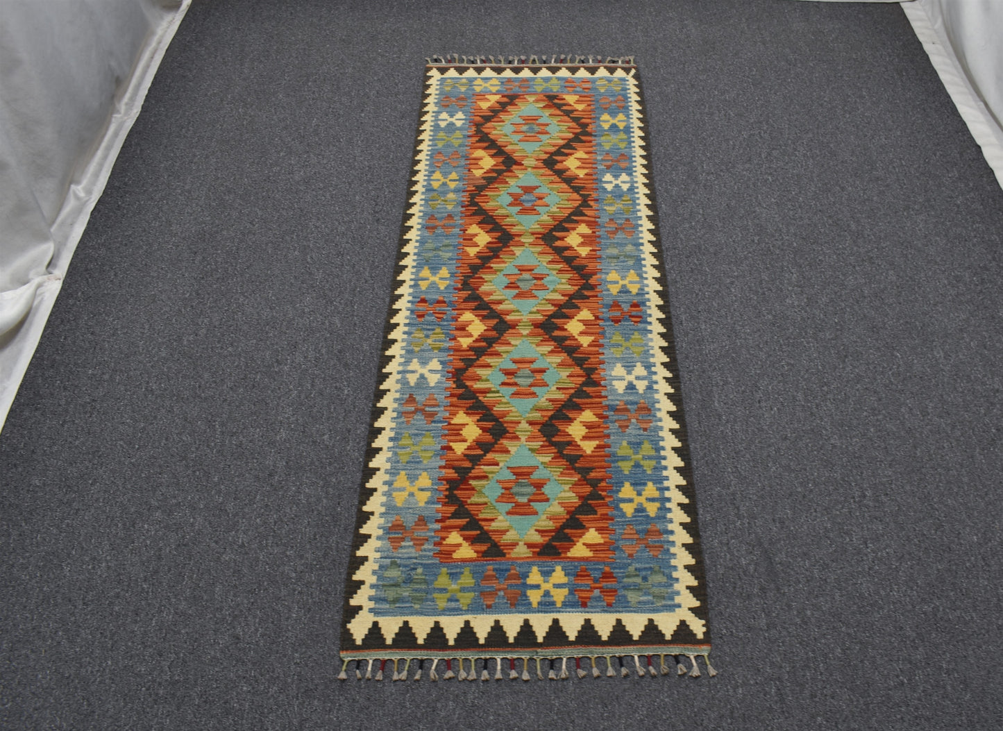 Yeni El Dokuma Cerit Yörükleri Meşhed İran Yün Mini Yolluk Kilim 4709