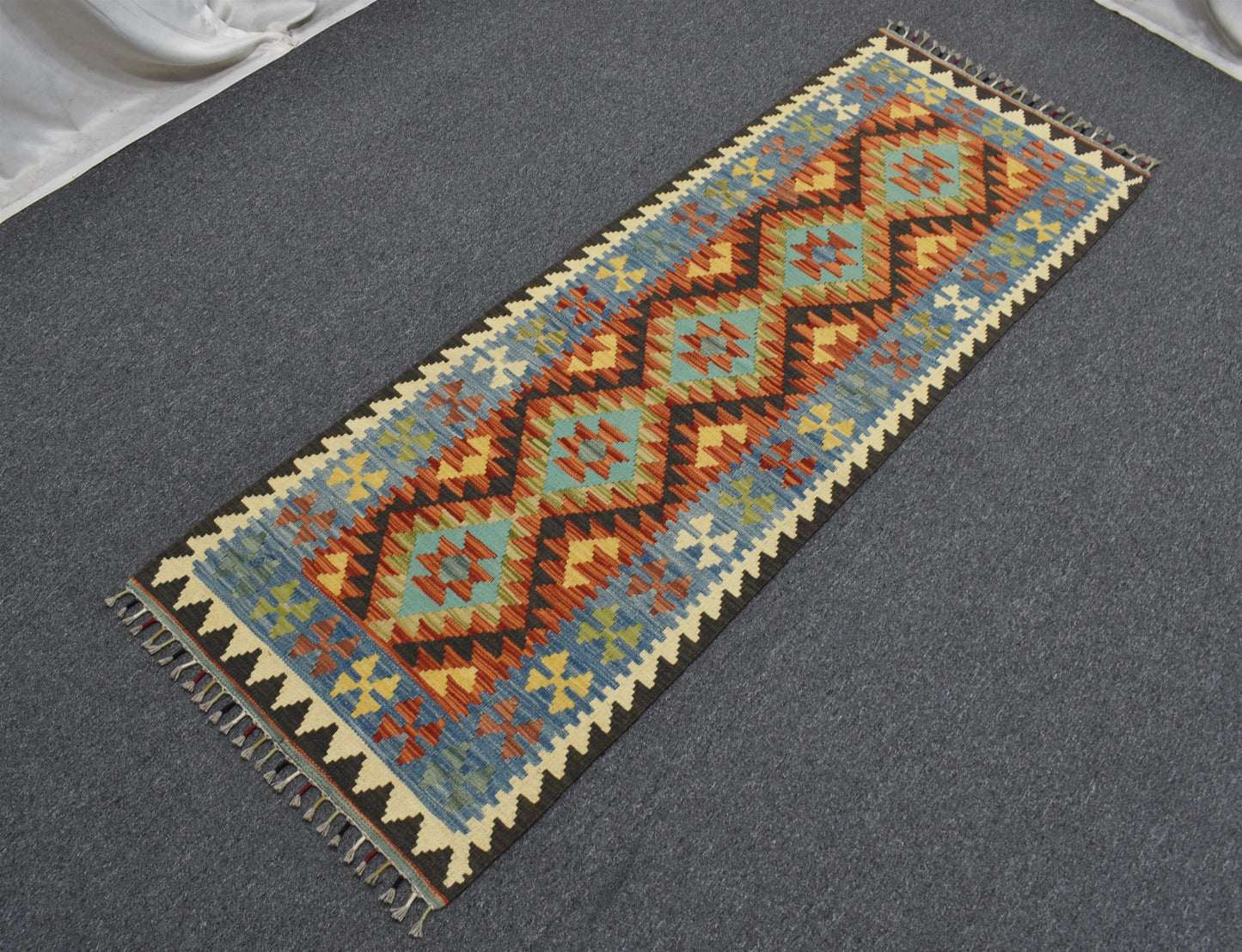 Yeni El Dokuma Cerit Yörükleri Meşhed İran Yün Mini Yolluk Kilim 4709