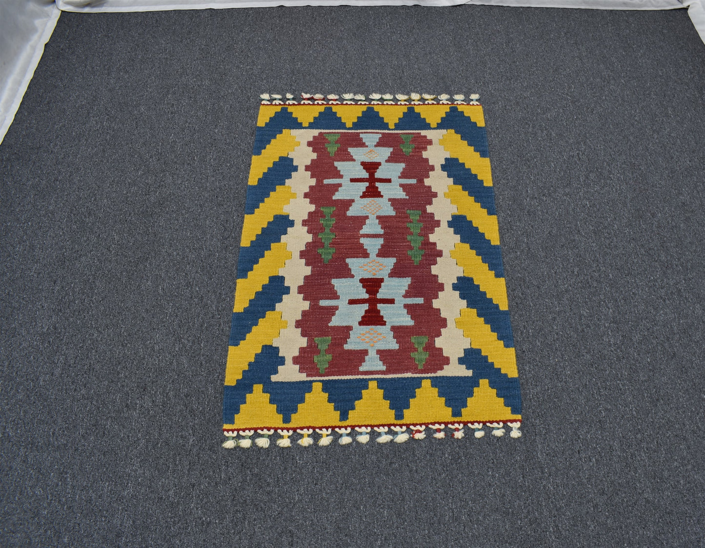 Yeni El Dokuma Benzersiz Elegant Pınarbaşı Kayseri Yün Kilim 4725