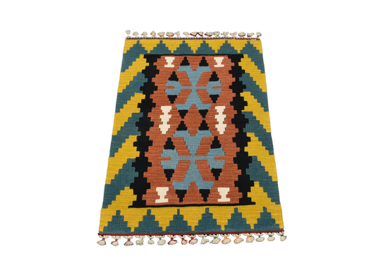 Yeni El Dokuma Benzersiz Elegant Pınarbaşı Kayseri Yün Kilim 4740