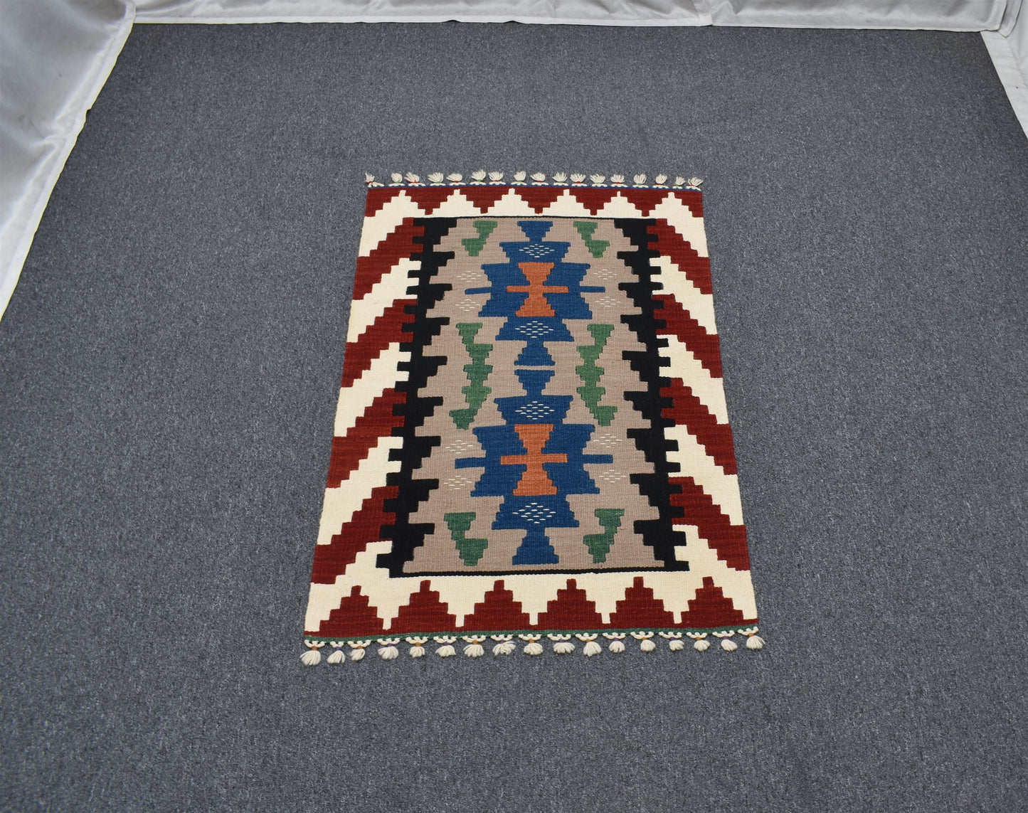 Yeni El Dokuma Benzersiz Pınarbaşı Kayseri Yün Kilim 4747