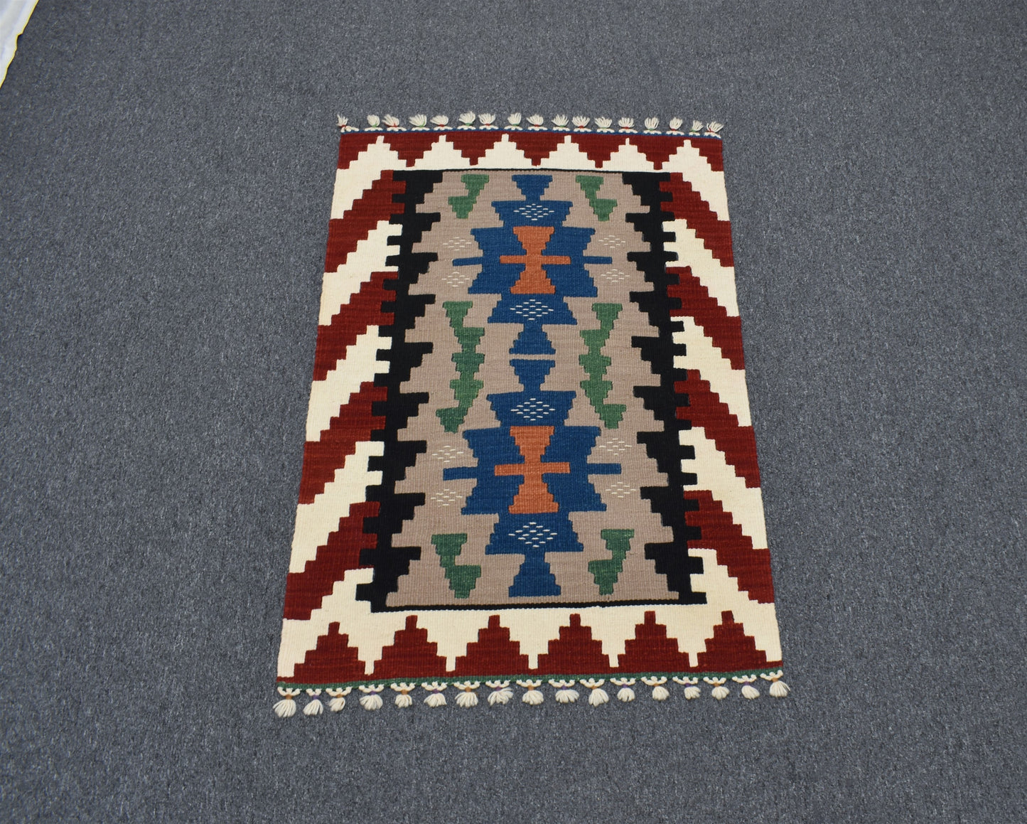 Yeni El Dokuma Benzersiz Pınarbaşı Kayseri Yün Kilim 4747