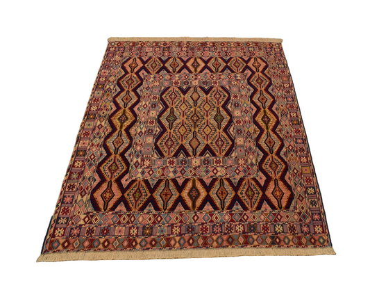 Yeni El Dokuma Harikulade İran Acem İnce Sumak Yün Kilim 4827